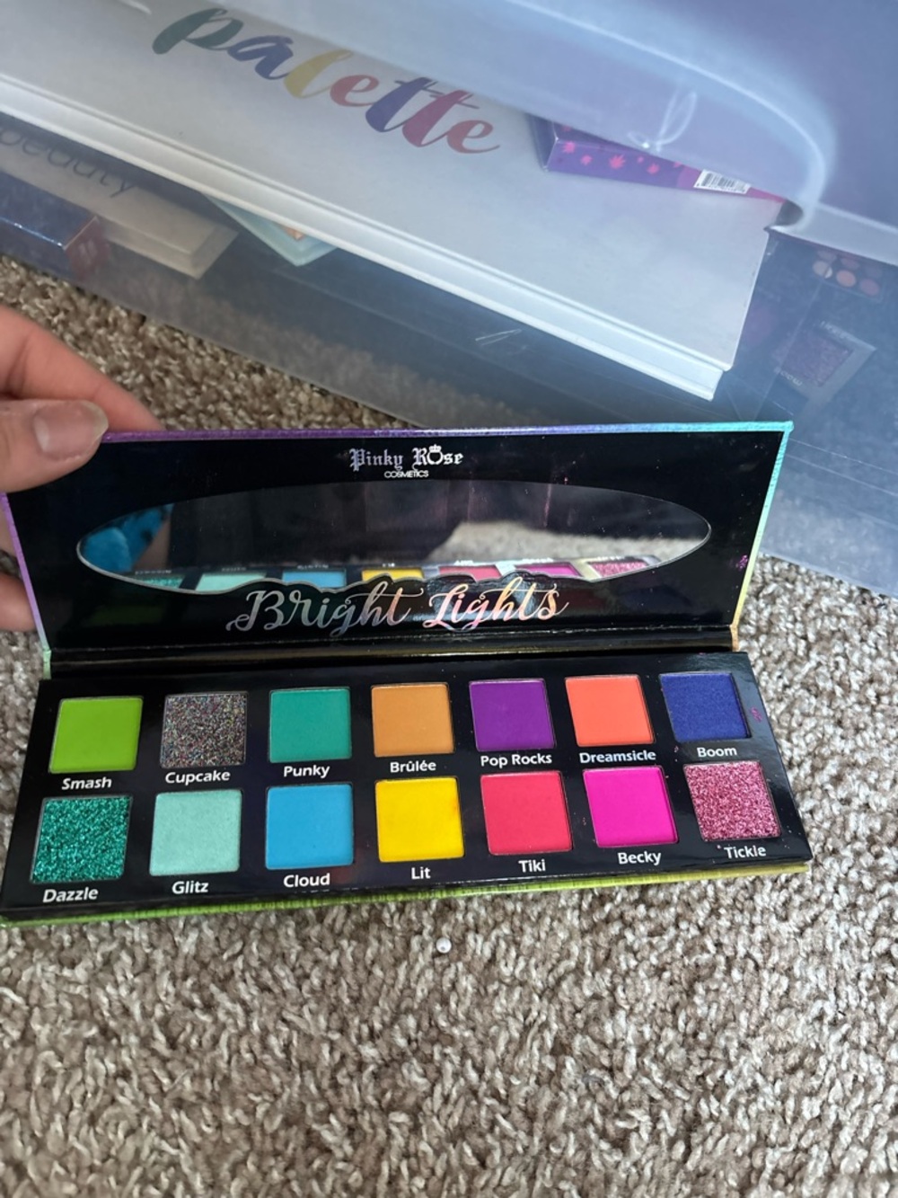 Pink Rose Bright Lights Rainbow Compact Palette - Multicolored Metallic - Picture 2 of 2